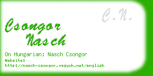 csongor nasch business card